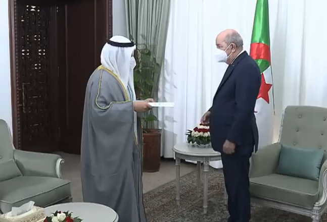 رئيس الجمهورية يستقبل وزير الخارجية لمجلس الوزراء الكويتي.