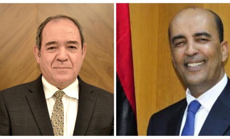 بوقادوم يتباحث مع الكوني حول تعزيز العلاقات الاقتصادية مع ليبيا وإيجاد حلول لأزمة البلد