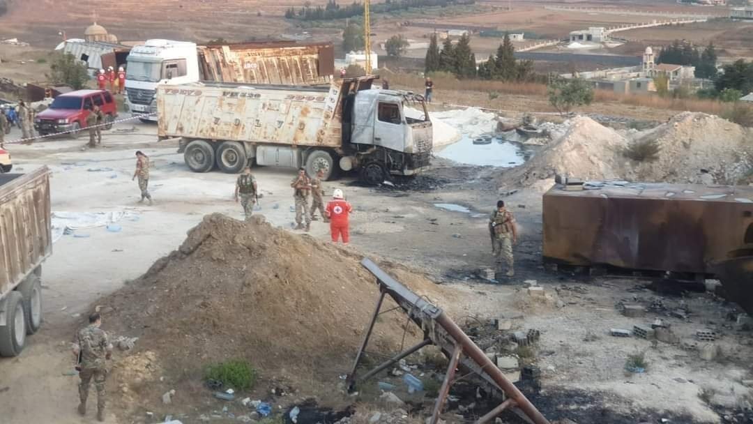في لبنان : مصرع 22 قتيلا وإصابة العشرات في إنفجار خزّان للوقود