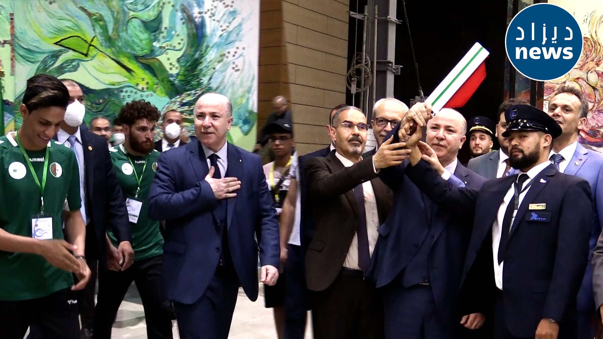 الوزير الاول يشرف على انطلاق الوفد الرياضي إلى مدينة وهرن