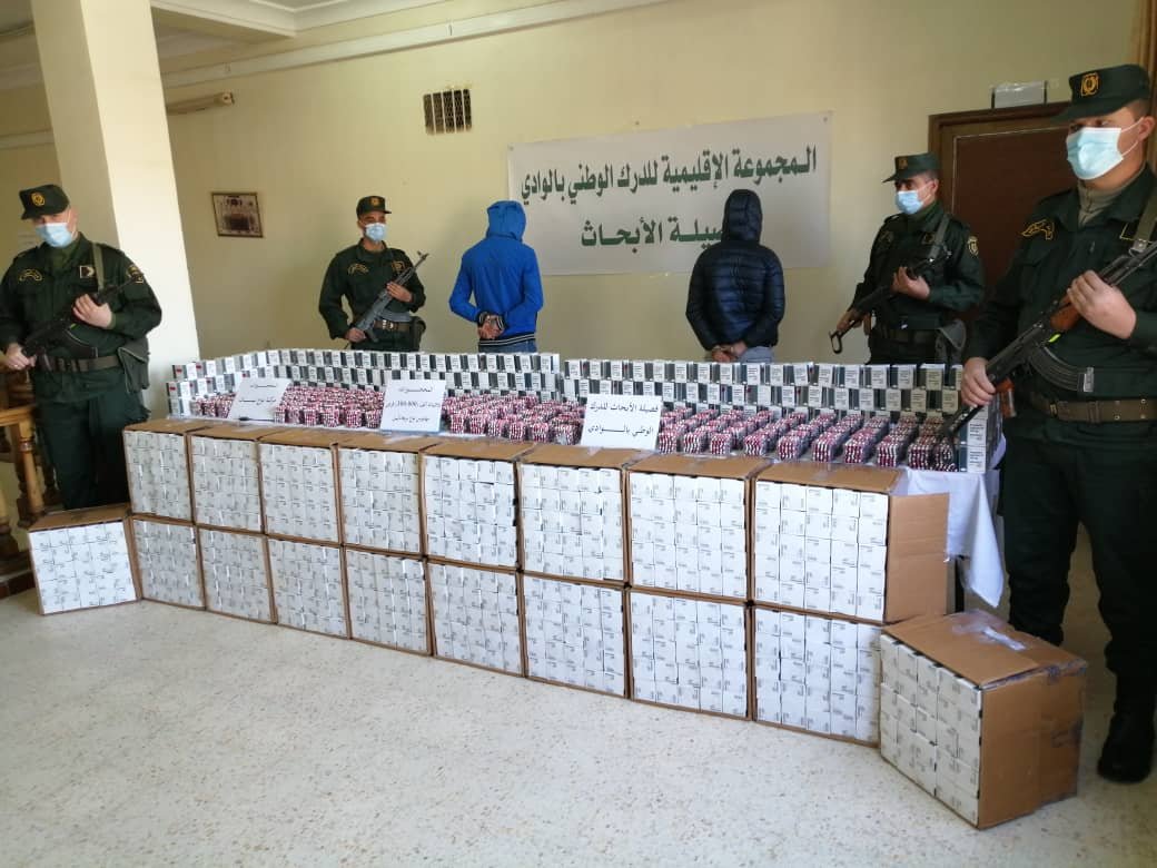 حجز 45 ألف كبسولة من المؤثرات العقلية بالوادي