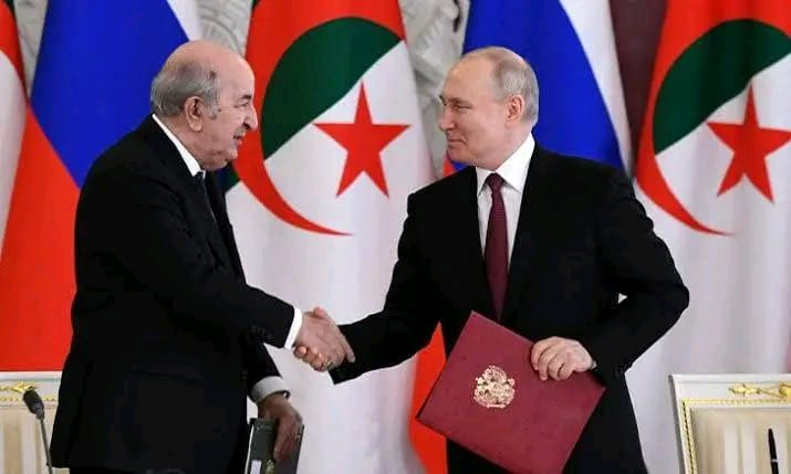 بوتين يرسل برقية لرئيس الجمهورية