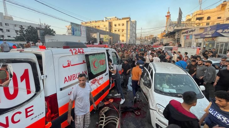 الاحتلال الصهيوني يواصل قصف مجمع الشفاء الطبي بقطاع غزة