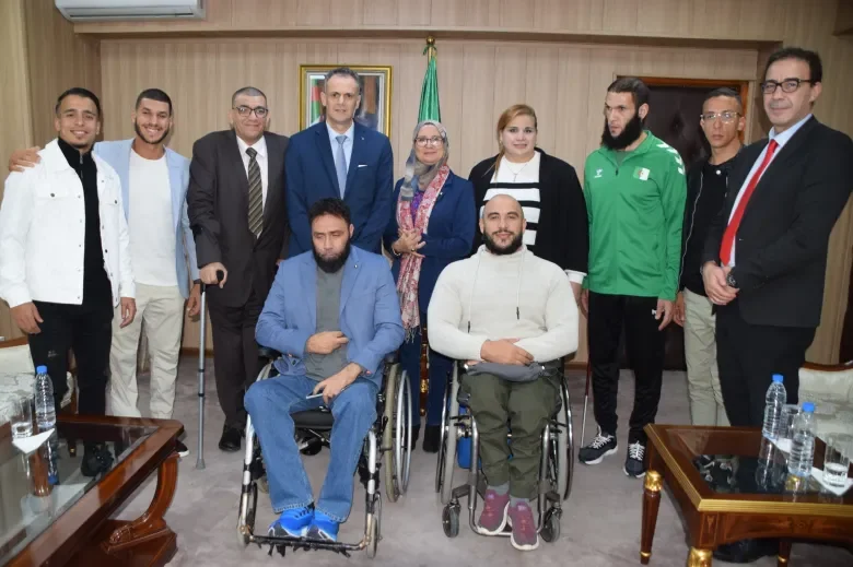 حماد يستقبل الأبطال الرياضيين من ذوي الهمم العالية